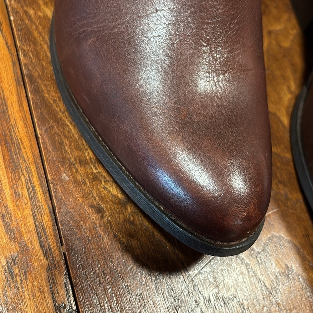 KRBonell Dark Brown Western Look Ankle Boots Adjustable Straps W/Zipper Size 9 - Picture 13 of 15
